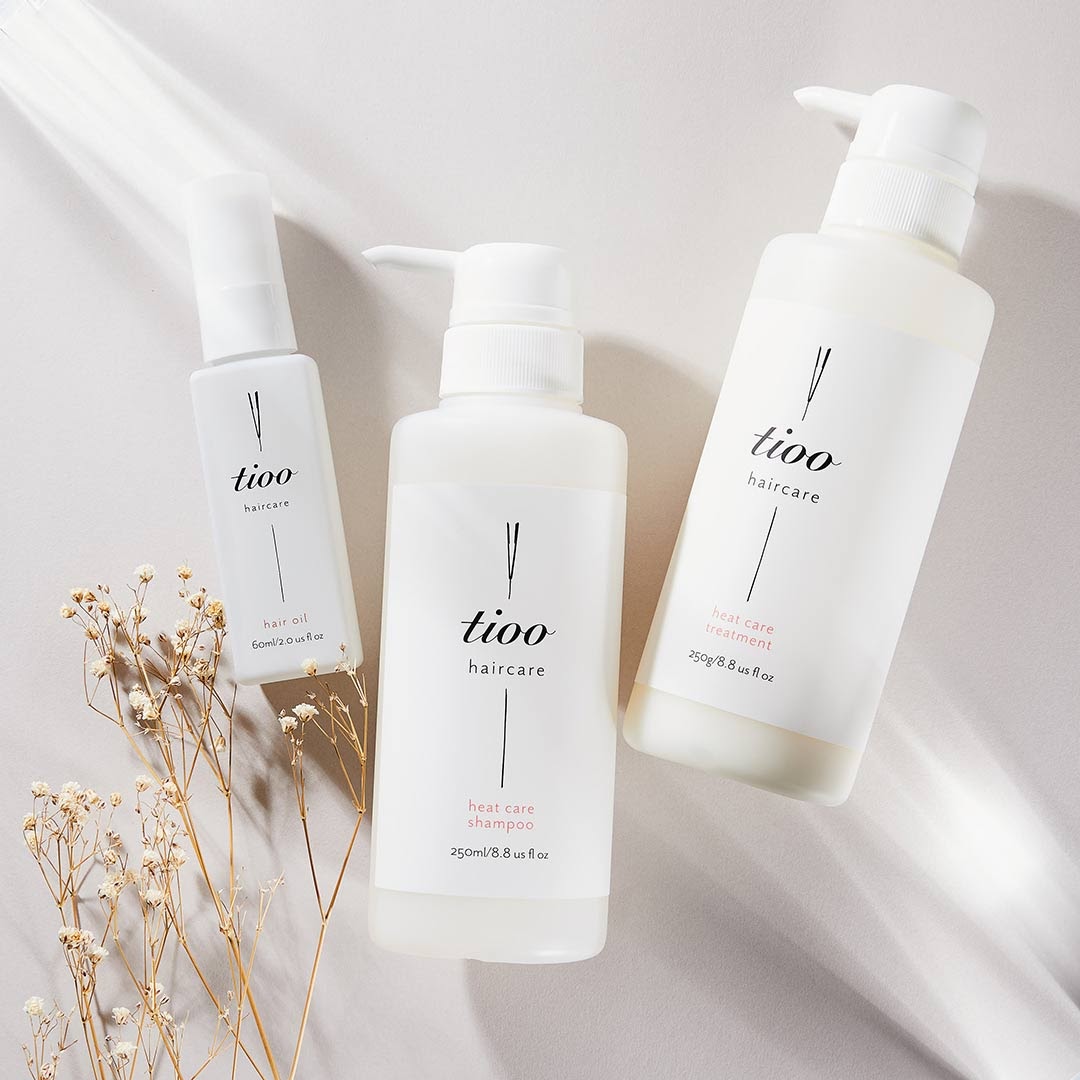 tioo(ティオ)ヒートケア シャンプー/トリートメントとヘアオイルセット 香り: ジャスミン